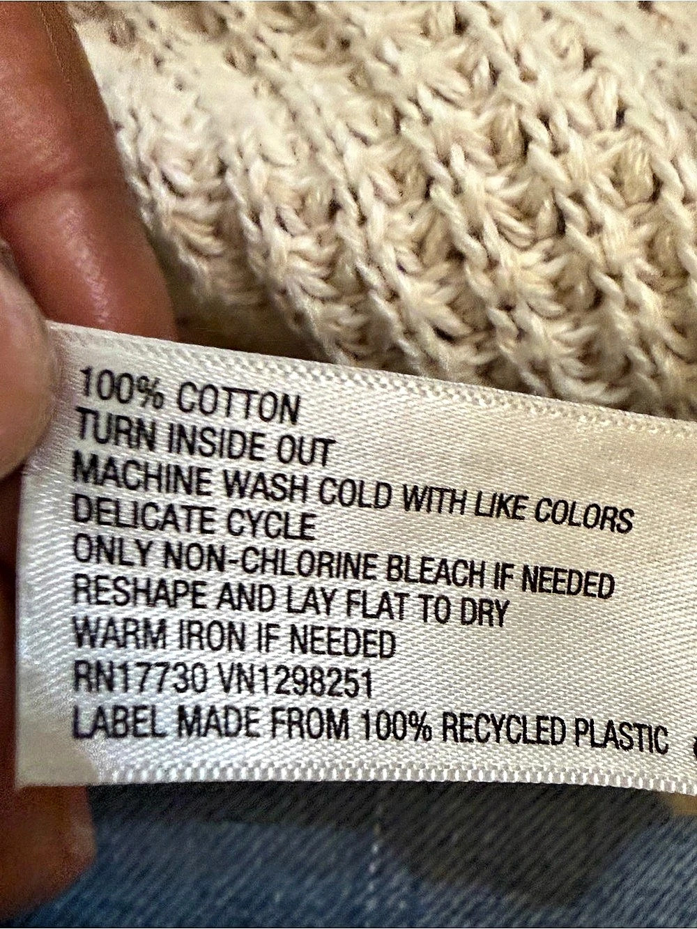 Universal Thread Open Front Waffle Knit Cardigan Cream Medium - Picture 4 of 4